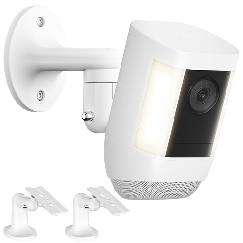 2Pack Wall Mount for Ring Spotlight Cam Battery and Ring Spotlight Cam Plus/Pro (Battery), 360°Adjustable Security Wall Mount Bracket for Ring Cam Indoor/Outdoor Use (Camera Not Included)