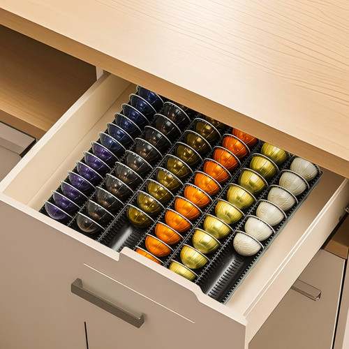 TelKeen Coffee Pod Storage Holder Drawer Insert for Counter Compatible with Nespresso Vertuoline Capsules, Nespresso Pod Holder for Nespresso Vertuo for Home, Office, Coffee Station (3 Packs) TelKeen Coffee Pod Storage Holder Drawer Insert for Counter Compatible with Nespresso Vertuoline Capsules, Nespresso Pod Holder for Nespresso Vertuo for Home, Office, Coffee Station (3 Packs)
