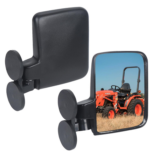 Lifronkit Tractor Mirrors, Strong Magnetic Side Mirrors for Tractors, Forklifts, Lawn Movers, Small Dozers, Lift Trucks, Golf Cart, Compatible with John Deere, Kubota and more, Installation-free, 2pcs