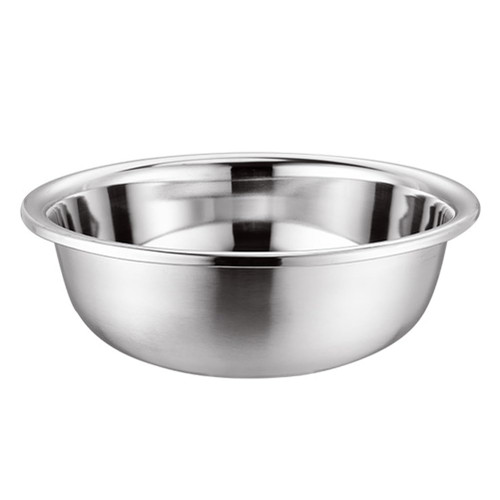 MUCKLILY Stainless Steel Basin 11 Inch Multipurpose Metal Wash Basin for Home Use Soup Bowl Vegetable Washing Egg Beating Food Prep Bowl
