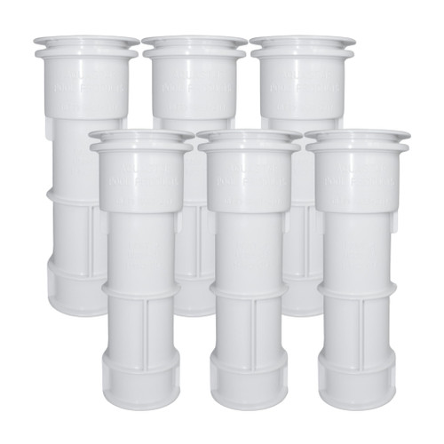 Discount Pool Mart Heavy-Duty Pro Premium Swimming Pool Umbrella Stand with Sleeve and Center Cap | Made in USA | Compatible with Umbrella, Volleyball, Tiki Torch Poles 7-1/2" (2, White)