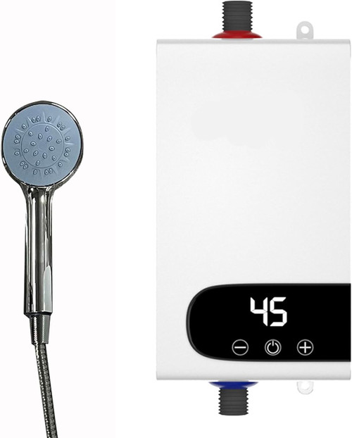 3500W 110V Electric Tankless Water Heater, Instant Hot Water Heater for Shower, electric shower head water heater for Bathroom