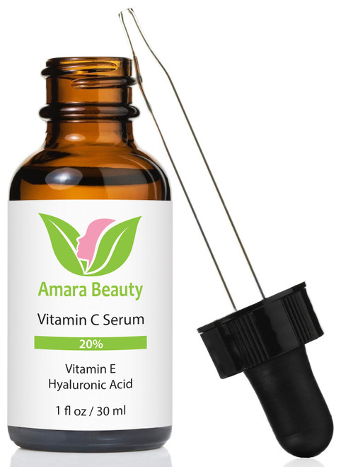 Vitamin C Serum for Face 20% with Hyaluronic Acid & Vitamin E, 1 fl. oz.