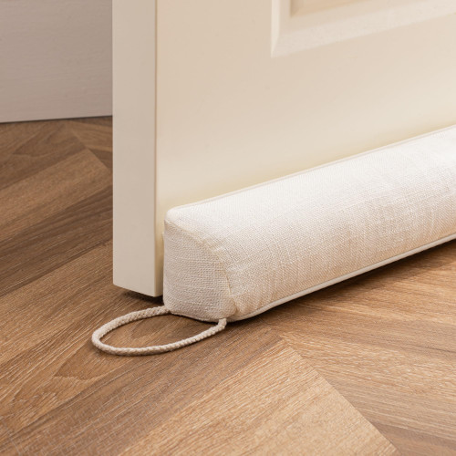 Sunolga 38" Linen Door Draft Stopper Blocks Hot and Cold Air with Removable Washable Cover for Bottom of Door, All-Season Seal for Noise, Wind, Door Sweep for Gaps Up to 3", Home Essentials, Beige
