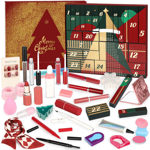 Makeup Advent Calendar 2025 for Teen Girls, 24 Individually Boxed Christmas Countdown Beauty Advent Calendar Kit Women, 2025 Advent Calendar Make Up Gift Set