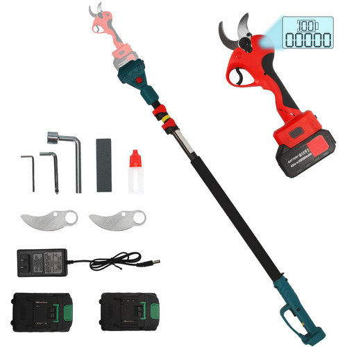 2in1 Electric Pruning Shears, Brushless Cordless Pruner Secateurs with 7.2ft Extension Pole, 1.77Inch Cutting Diameter Cordless Electric Pruners with 2 Pack 21V Battery LCD Display PrunerBranch Cutter 2in1 Electric Pruning Shears, Brushless Cordless Pruner Secateurs with 7.2ft Extension Pole, 1.77Inch Cutting Diameter Cordless Electric Pruners with 2 Pack 21V Battery LCD Display PrunerBranch Cutter