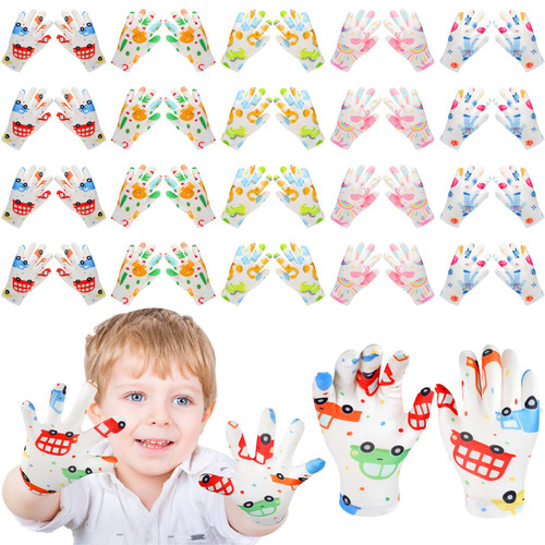 Xtinmee 20 Pairs Eczema Gloves for Kids Cotton Moisturizing Gloves for Sensitive Irritated Skin Eczema Reusable Elastic Hand Cover Soft and Does Not Hurt(Age 3-4 Years)