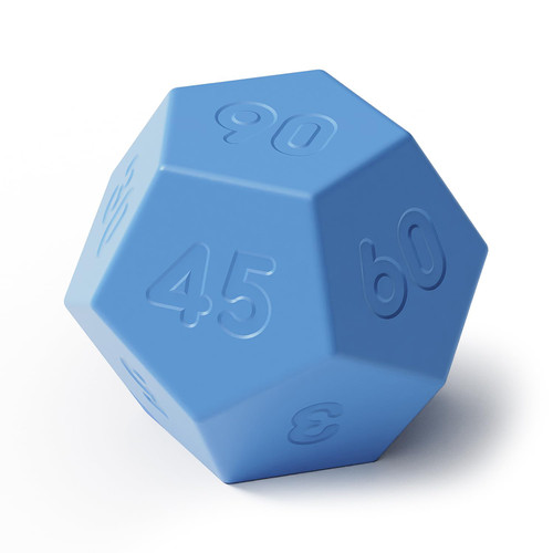 Mooas Dodecagon Time Ball Rechargeable Mini Timer (Blue), 11 Preset Times, Desk Productivity, Pomodoro, Sound/Vibrate/Mute, ADHD, Workout, Study, Cooking