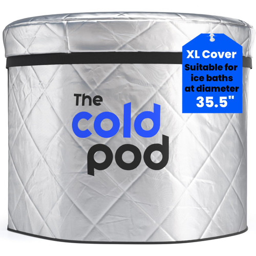 The Cold Pod Insulated Ice Bath Cover,Fits for Cold Plunge Tub at Diameter of 35.5" and 116Gallons, Silver UV Reflective Wrap, All Weather Resistant Protective Lid The Cold Pod Insulated Ice Bath Cover,Fits for Cold Plunge Tub at Diameter of 35.5" and 116Gallons, Silver UV Reflective Wrap, All Weather Resistant Protective Lid