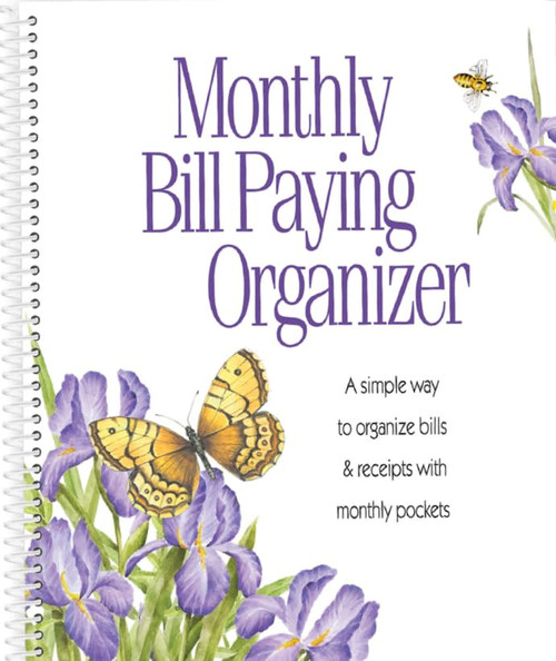 Product Concept Mfg., Inc. Monthly Bill Paying Organizer - A Simple Way to Organize Bills and Receipts with Monthly Pockets - 8 x 10 Spiral Bound, White