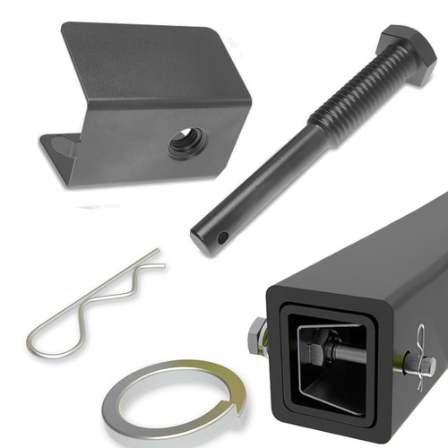 Suspension Dudes Anti-Rattle Trailer Hitch Pin Prevents Wobble and Swaying, Corrosion Resistant - Fits 2" Receiver with 1/2" Pinhole - Black