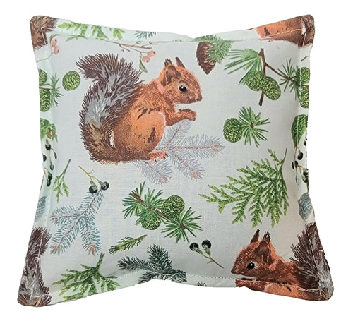 Balsam Fir Pillow Squirrel Pinecones 6 inch
