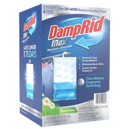 DampRid Max Moisture Absorber Time Released Fresh Scent 4-Pack DampRid Max Moisture Absorber Time Released Fresh Scent 4-Pack