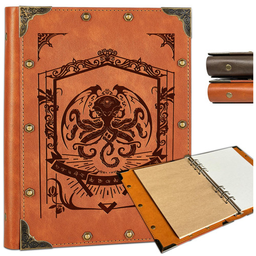 DUROTAN DND Journal Notebook A5 Binder Journal 400 Page for Dungeons and Dragons D&D Dice Accessories Role Playing Games,Great DND Gifts Men&Women