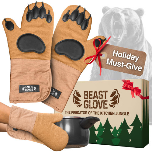 Bear Paw | Beast Glove Oven Mitts | Bear Hands Oven Mitts | Kitchen Pot Holders Set | Heat Resistant Oven Mittens for Kitchen