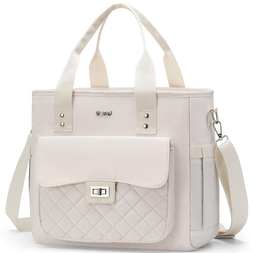 RJEU Women Lunch Box for Work,Large Insulated Lunch Bag Leakproof Cooler for Adults,Loncheras para Mujer (Beige)