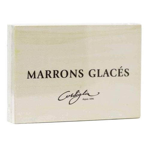 Andre Corsiglia Marrons Candied Chestnuts, Wooden Box, 8 Pieces