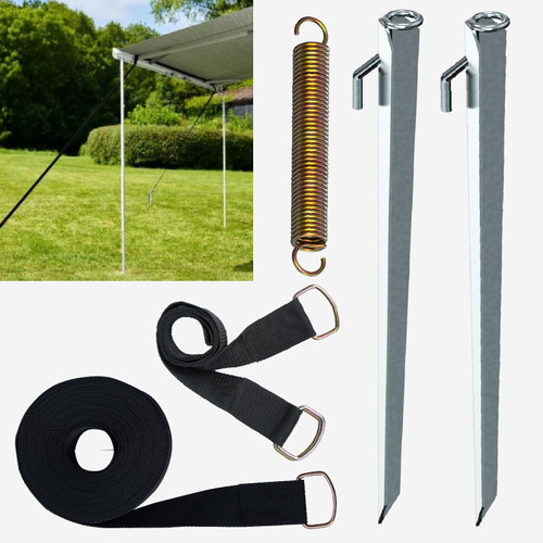 Heavy Duty RV Awning Tie Down Kit,RV Awning Pull Straps, Polyester, Campers Awning Anchors Accessories