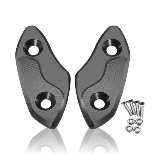 MFGZD Mirror Block Off Base Plates,2 PCS Titanium CNC Motorcycle Rearview Mirror Block Off Plate Compatible with RSV4 2009-2025 / RSV41100Factory 2020-2025 / RS660 2020-2025