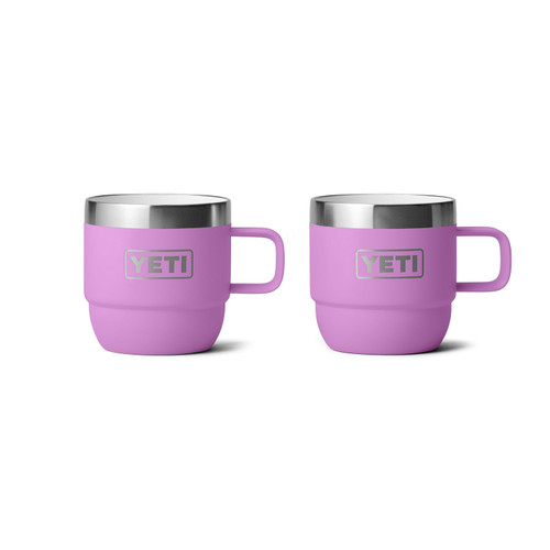 YETI Rambler 6 oz Stackable Mug, Stainless Steel, Vacuum Insulated Espresso/Coffee Mug, 2 Pack, Desert Bloom