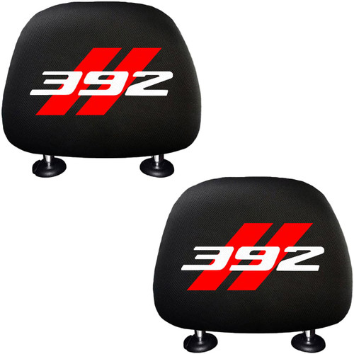YAyahenhao 2Pack Universal Car Seat Headrest Covers for Dodge Challenger Durango Charger SRT 392 Soft Seat Headrest Cover Replacement, for Most Cars, Trucks, SUVs