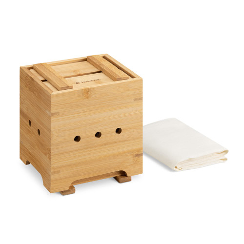 Navaris Bamboo Tofu Maker Kit - Tofu Mold for Making Fresh Homemade Tofu, Cheese, Tempeh - Tofu Making Kit Made 100% Natural Material
