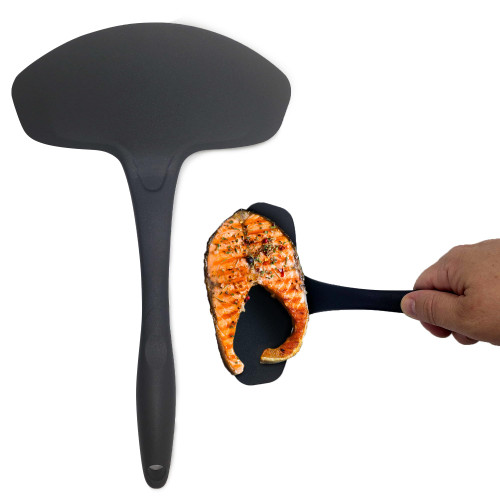 Flexible Extra Wide Spatula – Kitchen Discovery – 7 Inch Wide Egg Flipper Pancake Turner for Fried Eggs, Pancakes, Omelets, and Fish – Cooking Nylon Spatula for Nonstick Cookware