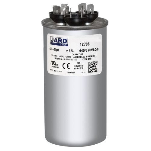 HC98KA041-40 + 5 uf MFD 440 Volt VAC Carrier Round Dual Run Replacement Capacitor