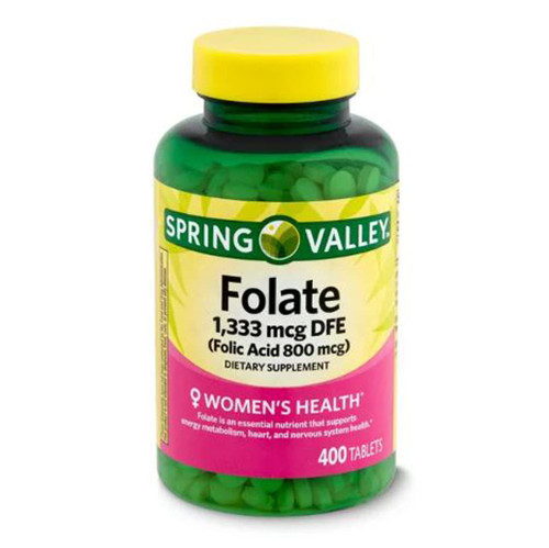 Spring Valley Folate Dietary Supplement, 1,333 mcg, 400 Count