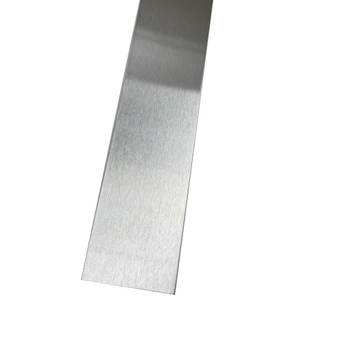 Grade 304 Stainless Steel #4 Brushed Sheet Metal Gap Filler Finishing Strip Trim, 20ga (36 inch Long, 2 inch Wide)