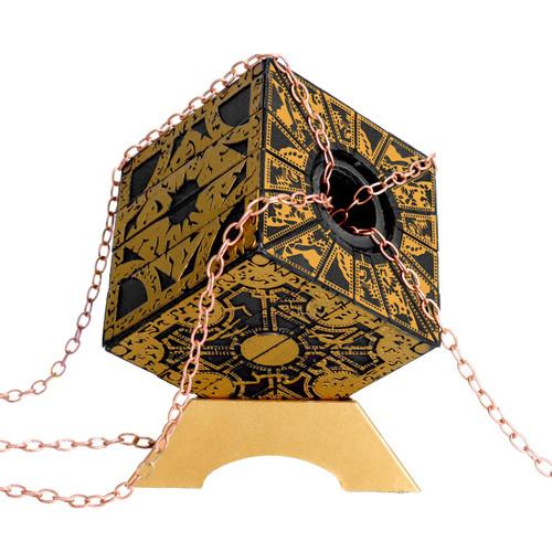 Hellraiser Puzzle Box - Accurate Lament Configuration with Functional Mechanical Lock, Detachable Puzzle Cube & Base - Premium Horror Prop Gift for Fans