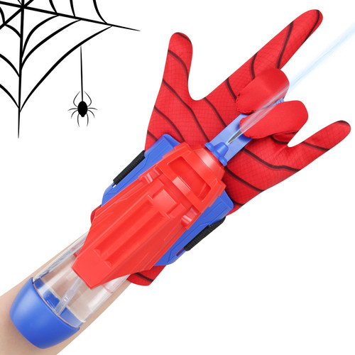 Aooess Spider Water Gun for Kids: Spider Web Shooter Automatic Water Blaster for Kids, Electric Wrist-Mounted Superhero Squirt Toy, Superhero Role-Play Toy for Outdoor Summer Fun, Blue
