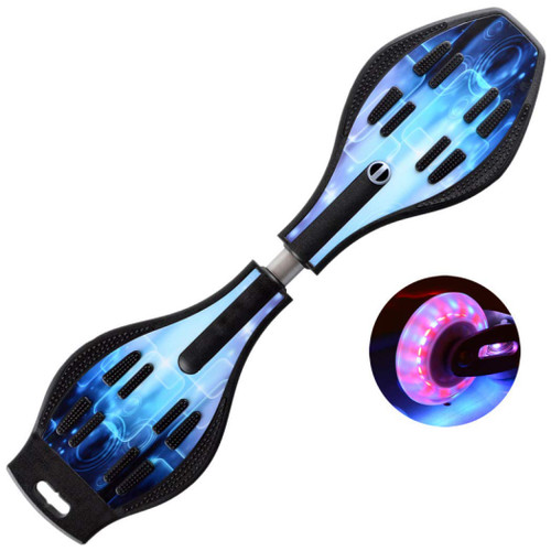 Magnitt Deluxe Junior Caster Board in Amazing Blue Color, with Illuminating Wheels for More Excitement, Fun and Visibility, Durable Twistboard for Teenagers, Adults and Professional(10)