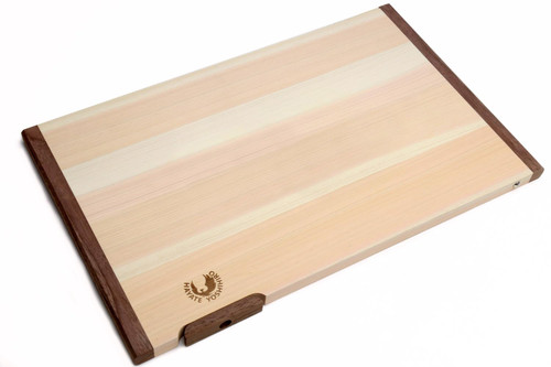 Yoshihiro Hinoki Cypress Japanese Natural Wooden Professional Grade Cutting Board with Anti Twisting Walnut Rim (XX-Large) Yoshihiro Hinoki Cypress Japanese Natural Wooden Professional Grade Cutting Board with Anti Twisting Walnut Rim (XX-Large)