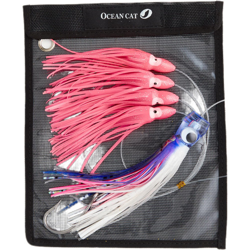 OCEAN CAT Saltwater Trolling Lures Swimbait Teaser for Saltwater Fishing Rigged with Hook 9/0 for Wahoo Tuna Mahi Dolphin Marlin and More