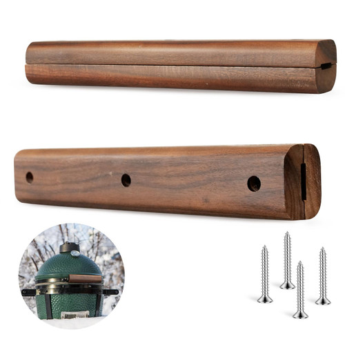 FOTITM Wooden Handle Replacement, Green Egg Accessories, Compatible with X-Large and XX-Large Sizes, Includes Screws. (9" Walnut)