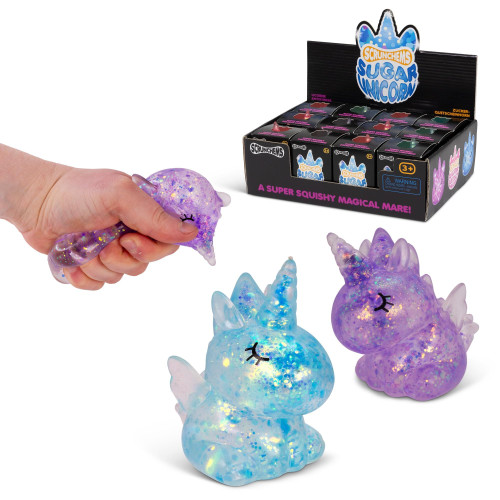 Tobar SCRUNCHEMS Sugar Unicorn Stress Squishball Toy, Assorted Designs and Colours