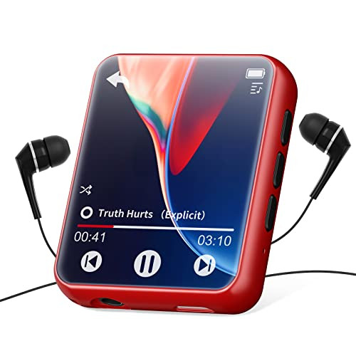32GB MP3 Player with Bluetooth, 1.8IN Full Touchscreen Music Player with Built-in Speaker