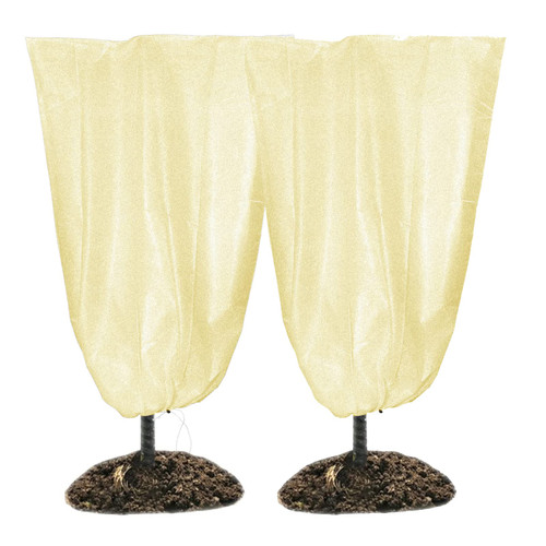 SKARUMMER Winter Plant Covers Freeze Protection 47.2 x 70.8 Inch Garden Frost Tree Blanket Shrub Covers with Drawstring & Zipper for Cold Weather Frost Protection Sun Protection (2 Pack)