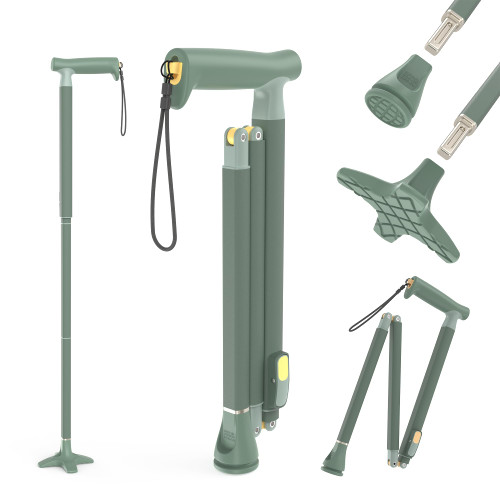 Michael Graves Quick Fold Walking Cane for Men and Women - Foldable Walking Stick for Stability and Style - Collapsible Folding Cane - Walking Sticks for Seniors & Adults-1764969567