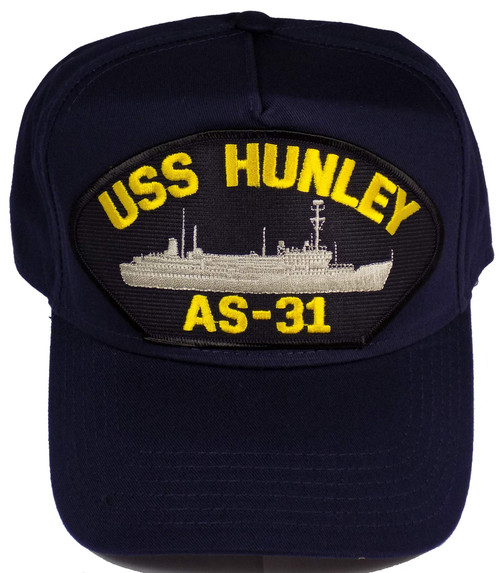EC USS Hunley AS-31 HAT - Navy Blue - Veteran Owned Business