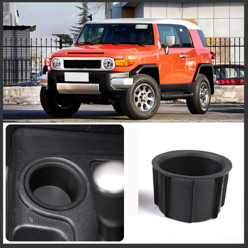 Compatible with Toyota FJ Cruiser 2007-2021 Gear Shift Console Cup Holder Sub Assembly, Cup Holder Inserts Replacement Storage Accessories, 1PCS (Black)