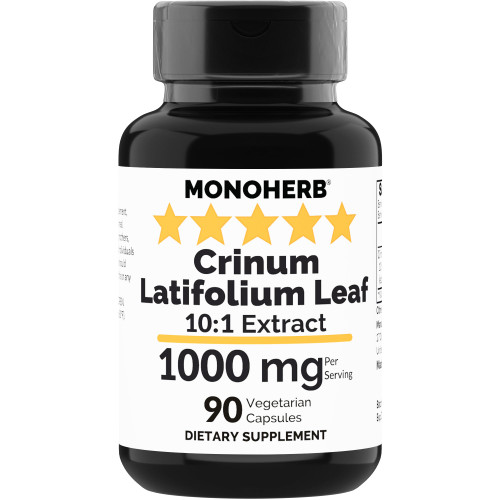 MONOHERB Crinum Latifolium Leaf Extract 1000 mg - 90 Vegetarian Capsules MONOHERB Crinum Latifolium Leaf Extract 1000 mg - 90 Vegetarian Capsules