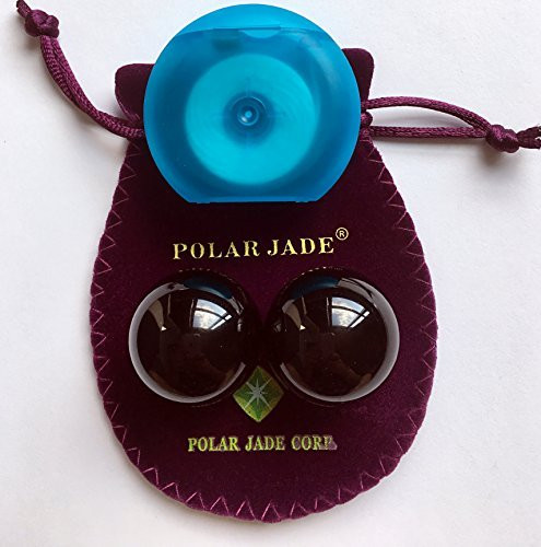 Ben Wa Balls Set of 2, Made of Obsidian Gemstone, Drilled, with Unwaxed String, for Tightening Pelvic Floor Muscles to Gain Better Bladder Control (Large(30mm, 1.2"))