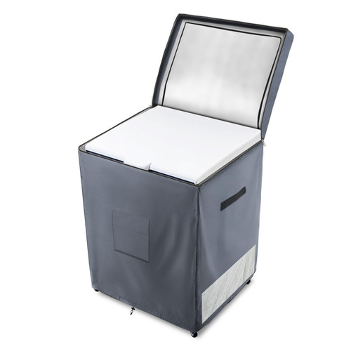 Deep Freezer Covers for Outside,Heavy Duty 600D Durable Chest Freezer Cover Waterproof,Outdoor Freezer Covers for Outside 5.0 Cubic Feet Chest Freezer,Top Can Be Opened(25"W x 22"D x 33.5"H,Grey)