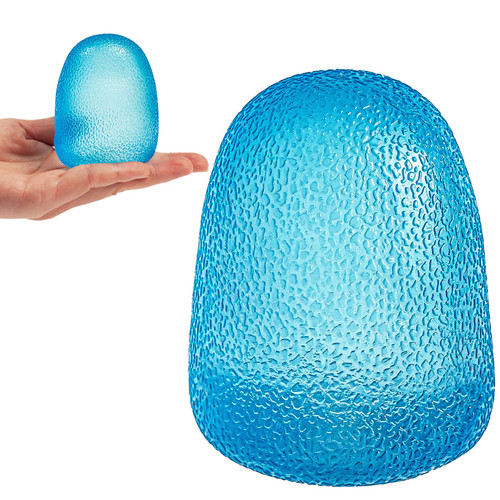 MUYMUT GummiFlex Mega Sensory Stress Toy – High-Density Gel-Filled, Slow-Rising, Textured Fidget Toy for Stress & Anxiety Relief, Hand Workout – ADHD, Autism, Office & Students – 3.5", 1Pc, Blue