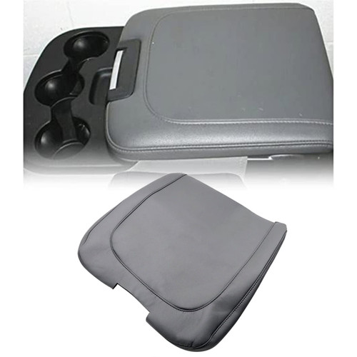 NLQR Leather Center Console Cover armrest Jump seat Cover Gray Compatible with Dodge Ram 2013 2014 2015 2016 2017 2018