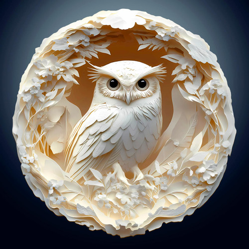 Wooden Puzzles for Adults - Paper Carved Owl Wooden Jigsaw Puzzle - Unique Shape 3D Vision Wood Puzzles Adult - Christmas Birthday Gifts for Adults/Friends/Family - 290pcs 13.4 * 13.1in
