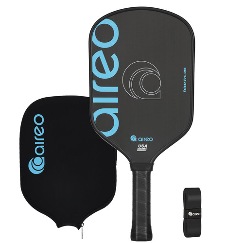 AIREO Falcon Pro O16 Pickleball Paddle, Raw Toray T700 Carbon Fiber with 16mm Polypropylene Core Pickleball Paddles, USAPA Approved Lightweight Pickle Ball Paddle