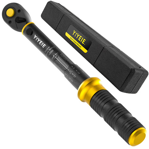 YIYEIE Upgrade 1/4" Drive Torque Wrench, 10-230 in.lb/1.1-26 Nm, Small Inch Pound Torque Wrench for Bike, MTB, Bicycle & Motorcycle, ±3% High Accuracy, with Easy-to-Use Locking Ring